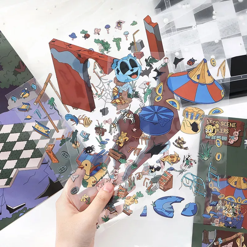 COZY STICKERS SCÈNE 3D ABANDONED PARADISE – CARTE 25 × 18 CM