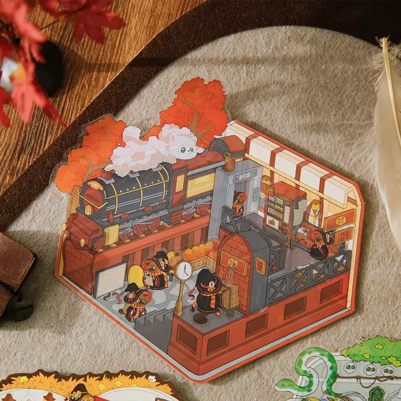 COZY STICKERS 3D-SZENE MYSTERIOUS PLATFORM – KARTE 15 × 17 CM