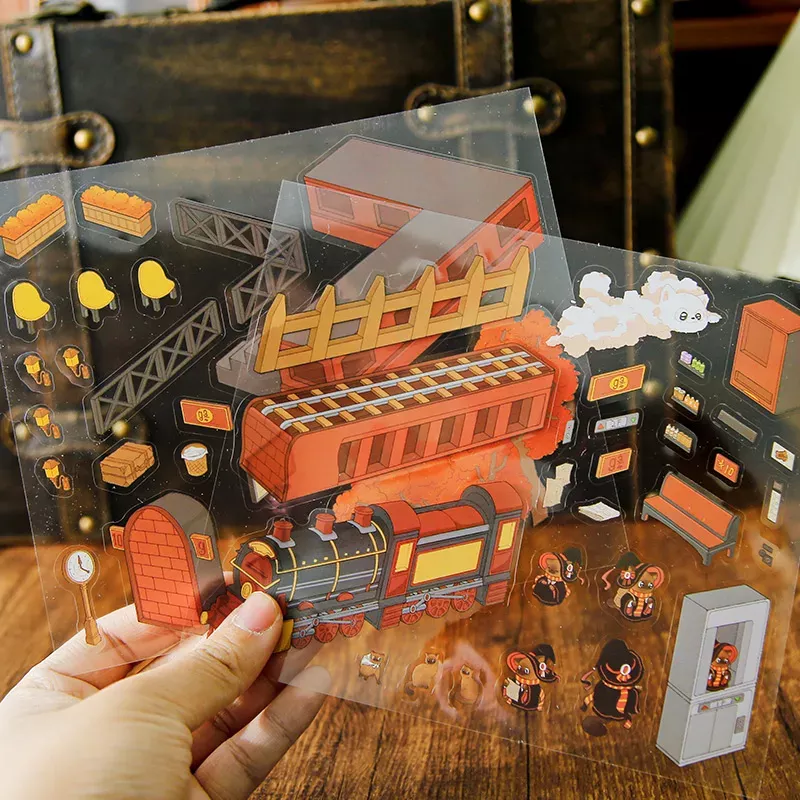 COZY STICKERS 3D-SZENE MYSTERIOUS PLATFORM – KARTE 15 × 17 CM