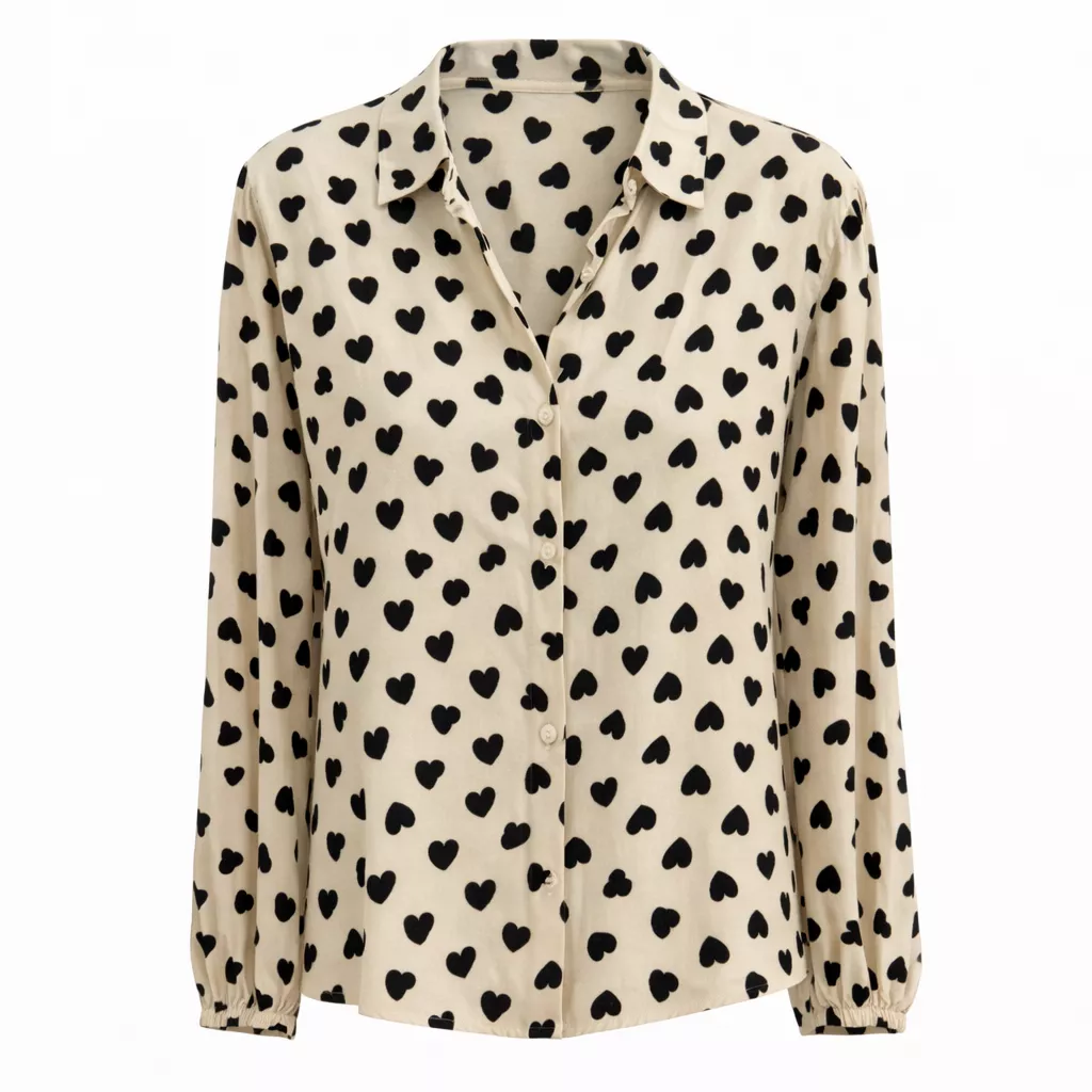 BLUSE HERZ – NOUGAT – GROSSE GRÖSSEN 42–48