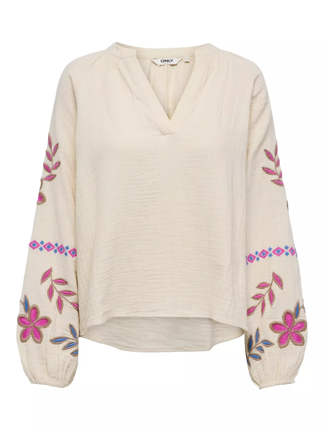 TUNIQUE BRODÉE GAZE DE COTON – ONLY CARMAKOMA – GRANDE TAILLE 42–54