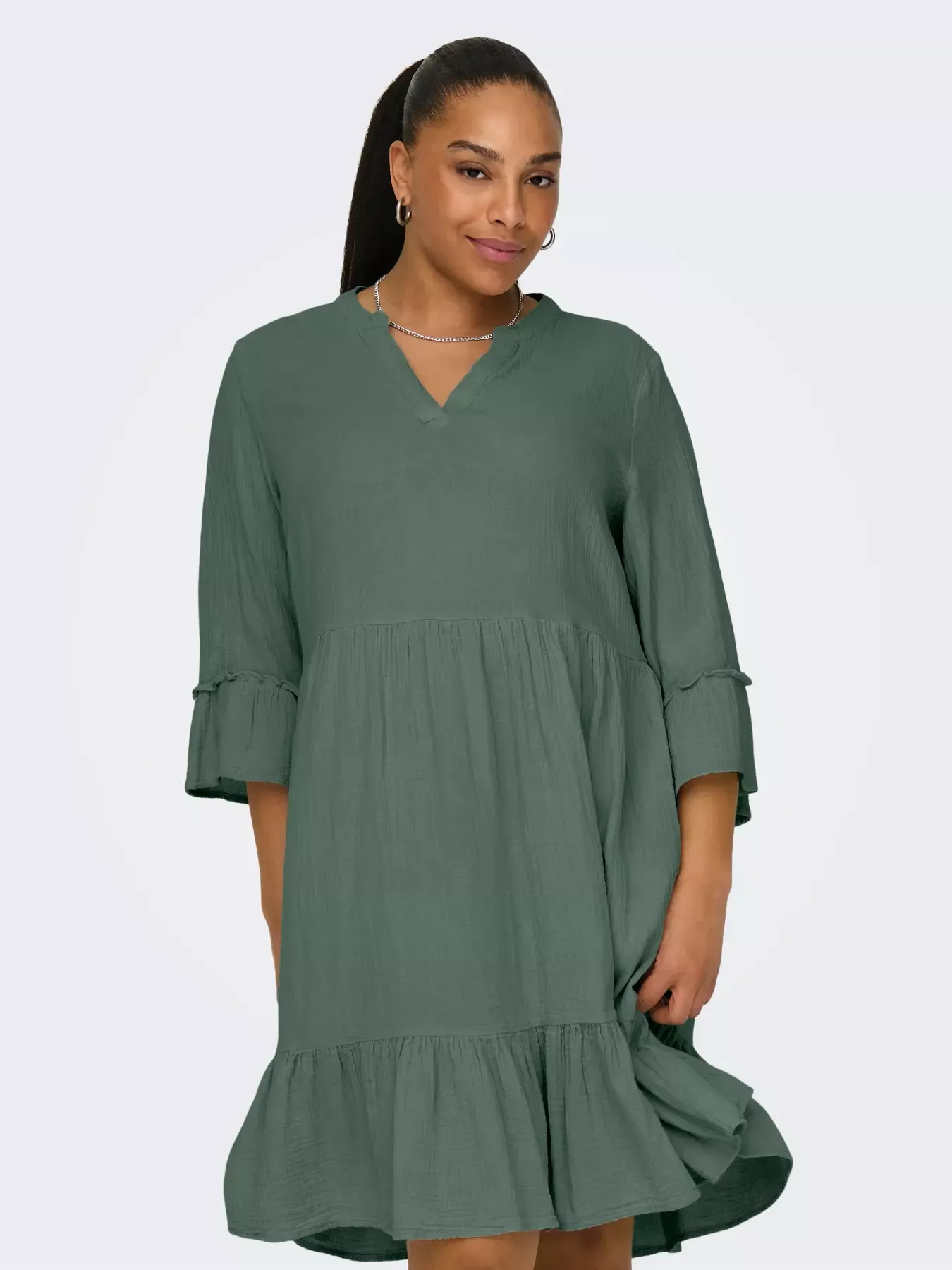ROBE GAZE DE COTON – ONLY CARMAKOMA – GRANDE TAILLE 42–54