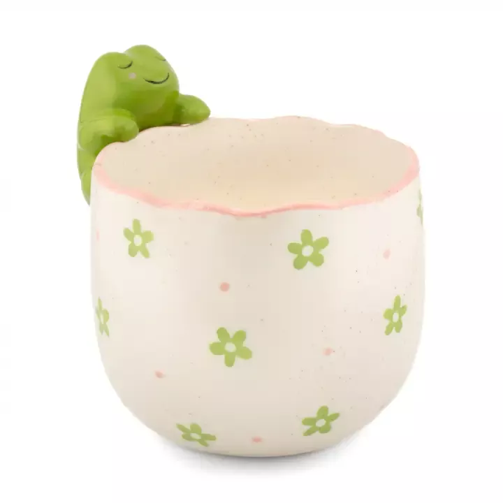 CACHE-POT CÉRAMIQUE GRENOUILLE ESPIONNE – SASS & BELLE
