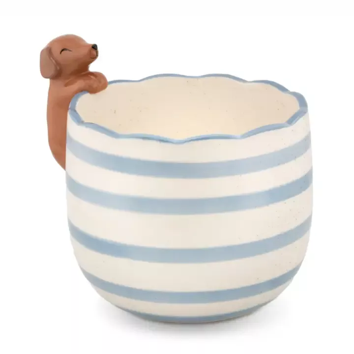 CACHE-POT CÉRAMIQUE TECKEL CURIEUX – SASS & BELLE