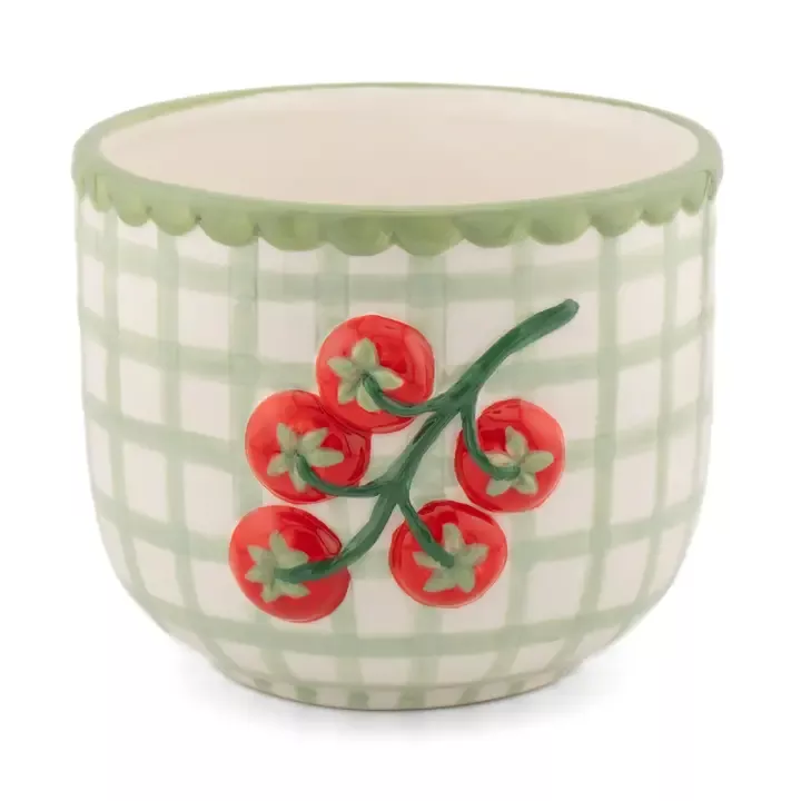 CACHE-POT CÉRAMIQUE TOMATES PEINTES À LA MAIN – SASS & BELLE