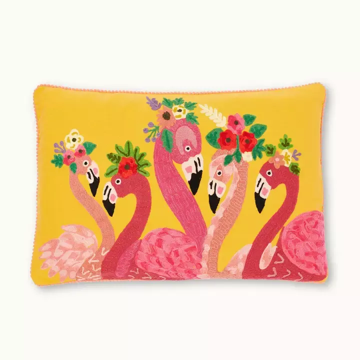 COUSSIN COTON FLAMANTS ROSES JAUNE – BY VIVI