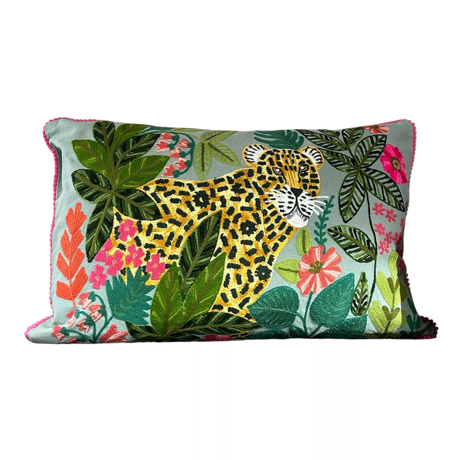 COUSSIN COTON LÉOPARD JUNGLE AVEC REMBOURRAGE – BY VIVI
