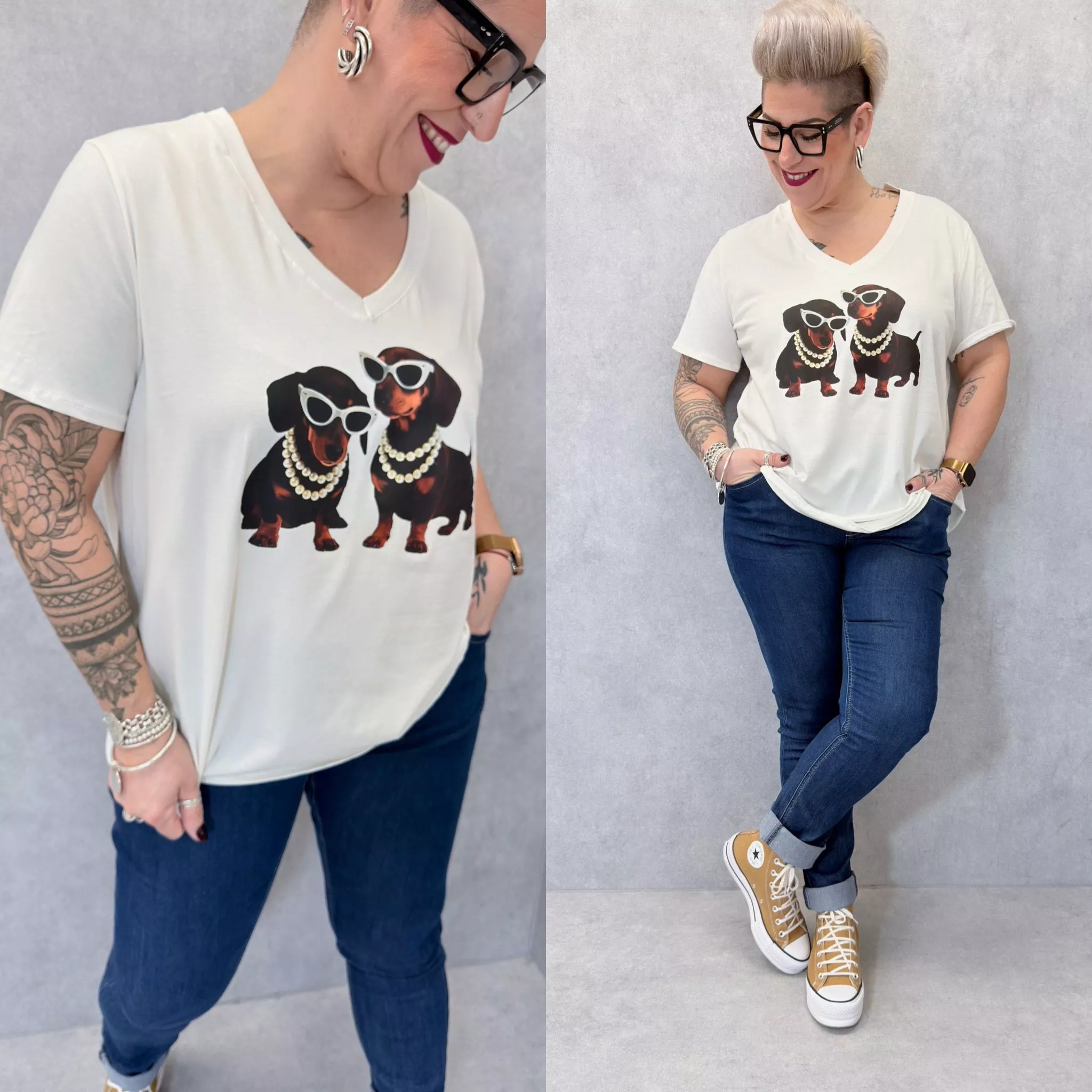 T-SHIRT LÉO & LILI – MELODIE – GRANDE TAILLE 46–48