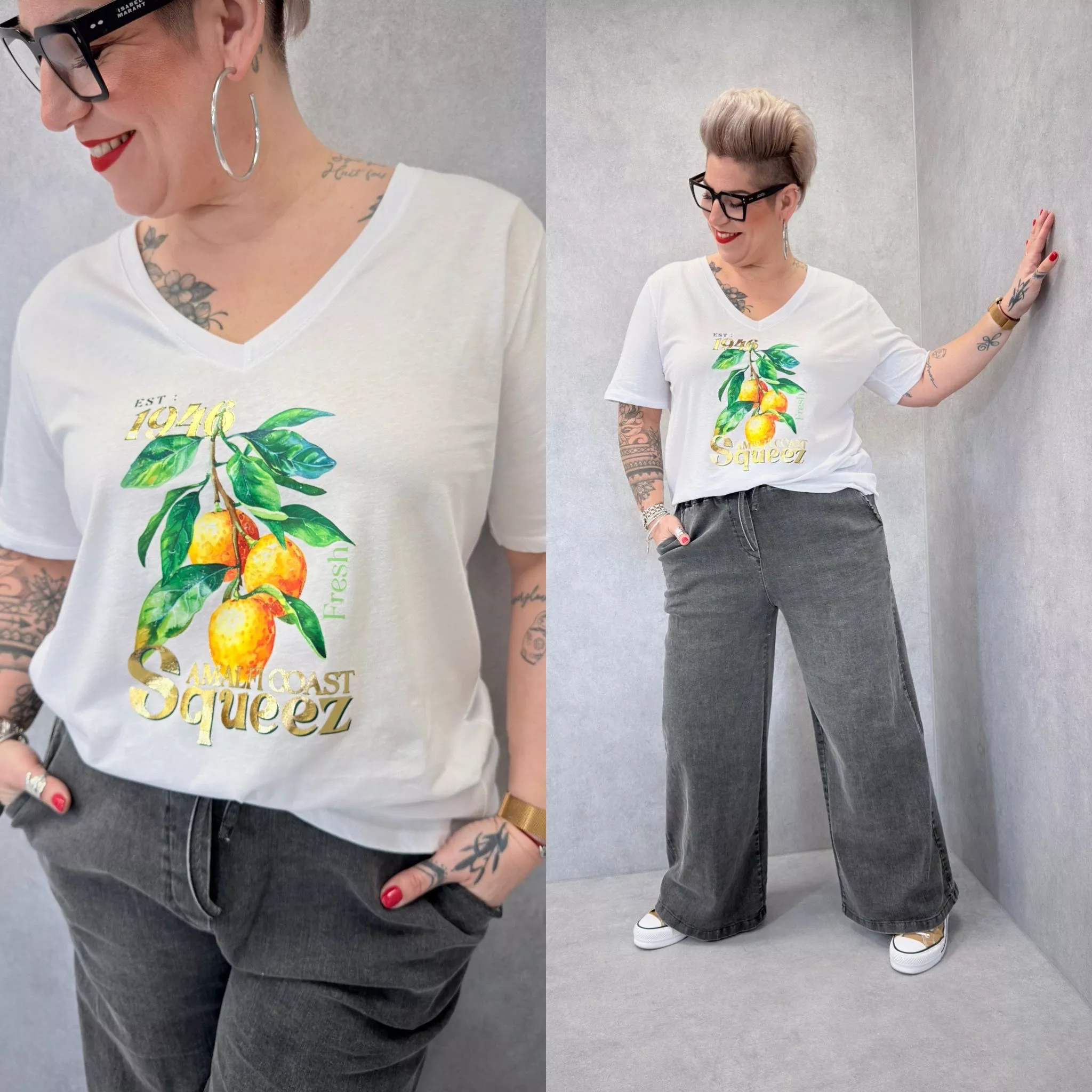 T-SHIRT AMALFI COAST – MINA ROSA – GRANDE TAILLE 46–48