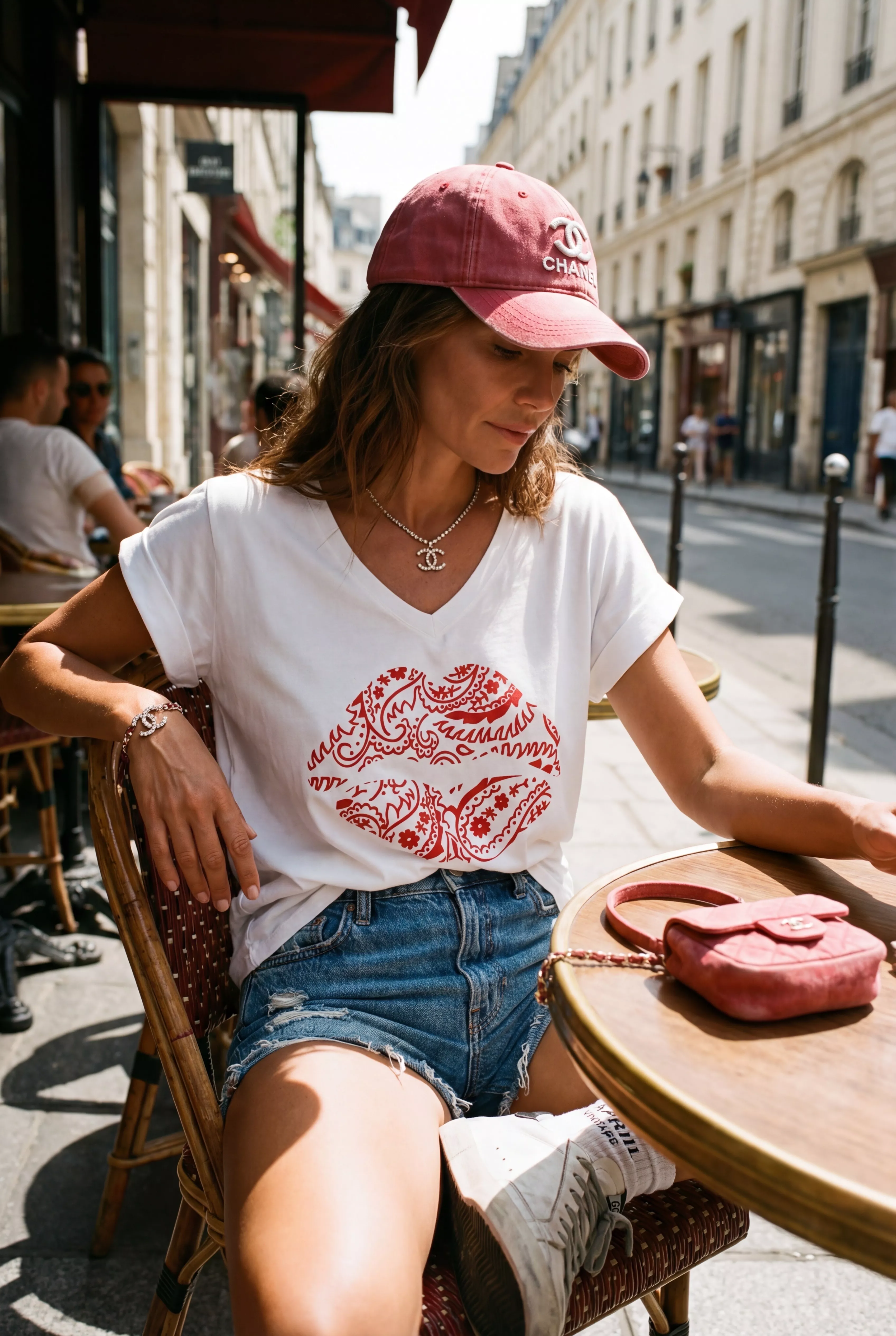 T-SHIRT CINDY – APRIL VINTAGE – COL V IMPRIMÉ