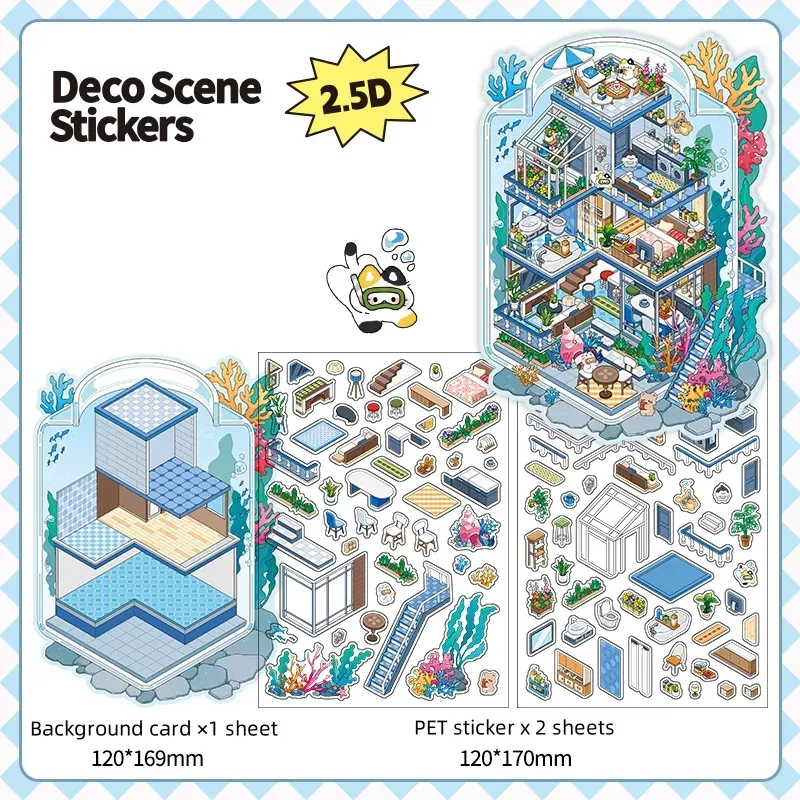 COZY STICKERS SCÈNE STATION SOUS-MARINE – DEEP SEA STATION