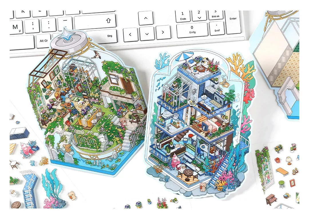 COZY STICKERS SCÈNE STATION SOUS-MARINE – DEEP SEA STATION