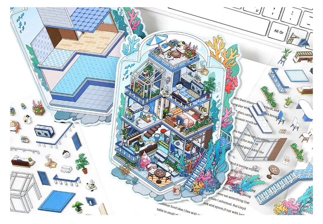 COZY STICKERS SCÈNE STATION SOUS-MARINE – DEEP SEA STATION