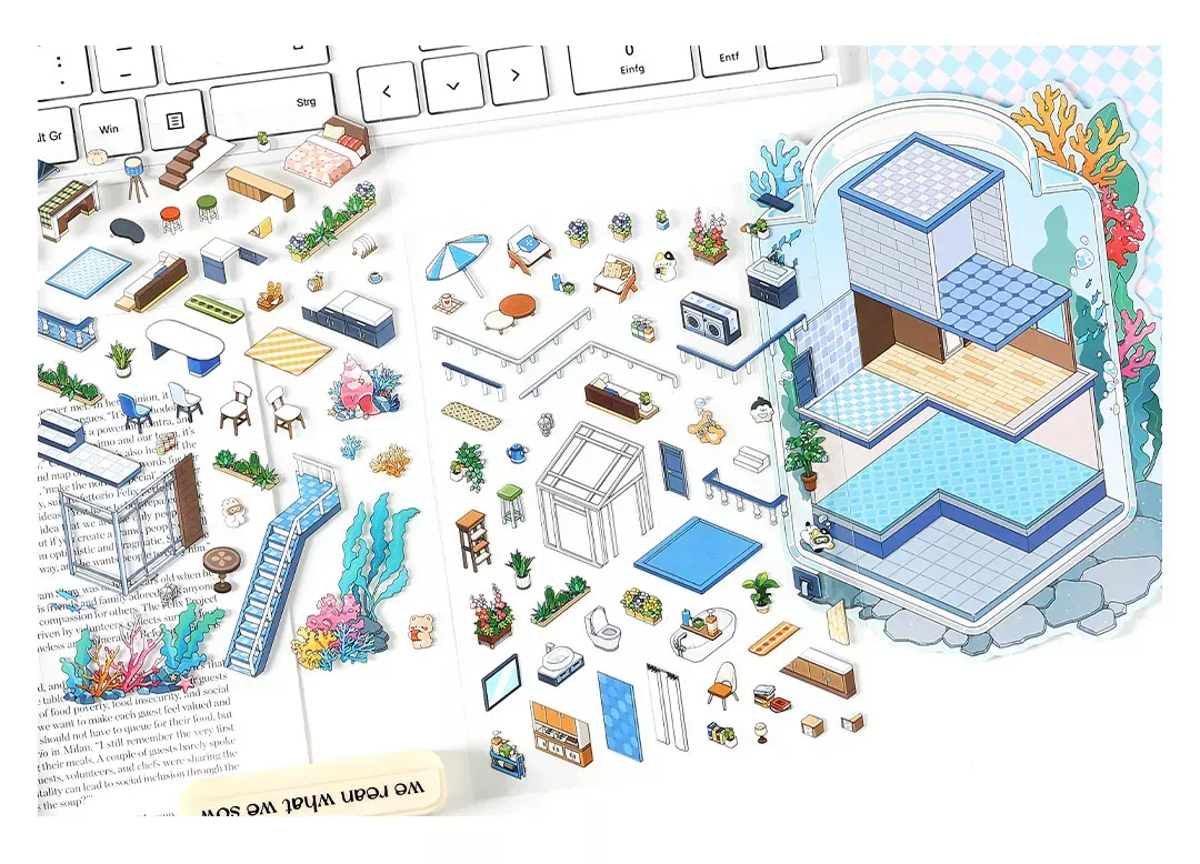 COZY STICKERS SCÈNE STATION SOUS-MARINE – DEEP SEA STATION