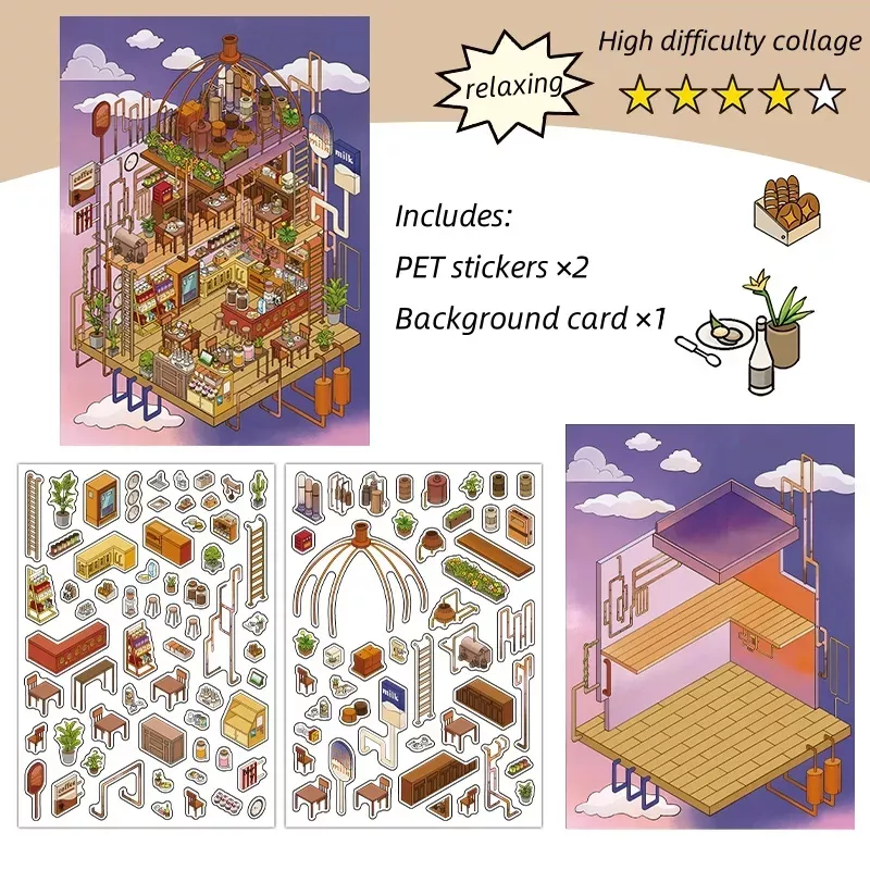 COZY STICKERS SCÈNE CAFÉ – PIPE CAFÉ