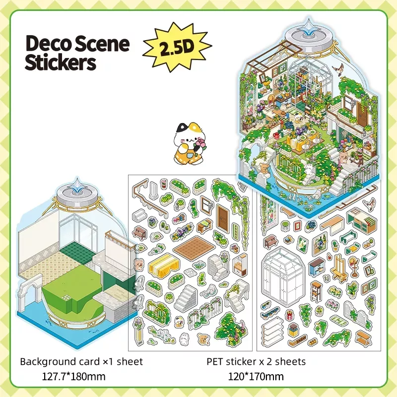 COZY STICKERS SCÈNE RESTAURANT DE JARDIN – GARDEN RESTAURANT