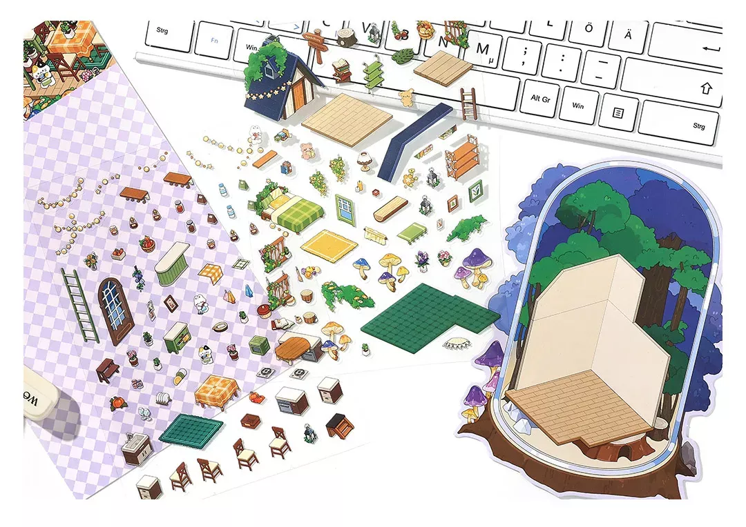 COZY STICKERS SCÈNE MAISON NATURE – STAR HOTEL