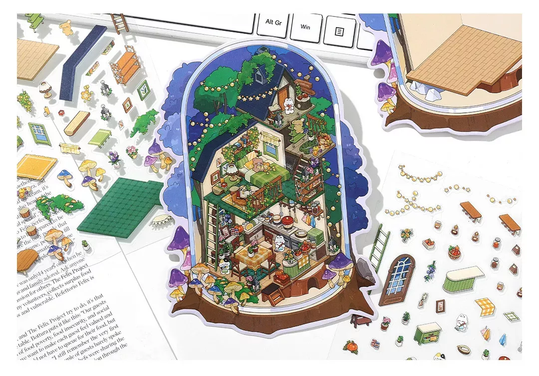 COZY STICKERS SCÈNE MAISON NATURE – STAR HOTEL