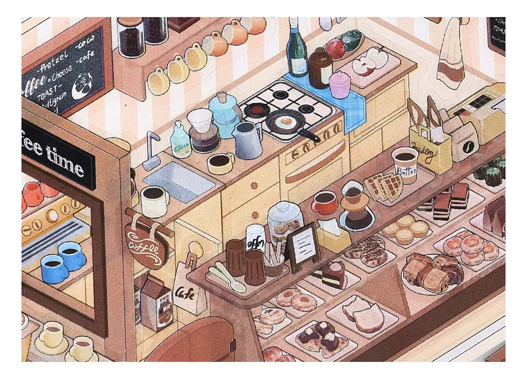 COZY STICKERS SCÈNE CAFÉ MINIATURE – CORNER COFFEE