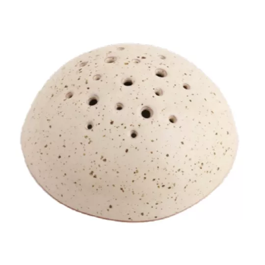 BOBÈCHE EN CÉRAMIQUE BLANC GRAINÉ – PEPIN – ACCESSOIRE FLEURS