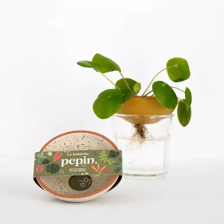 BOBÈCHE EN CÉRAMIQUE BLANC GRAINÉ – PEPIN – ACCESSOIRE FLEURS