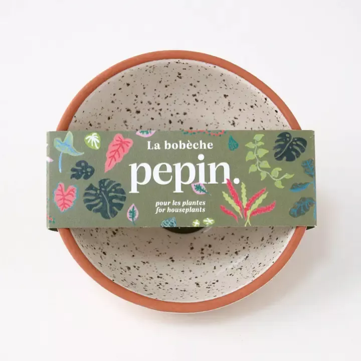 BOBÈCHE EN CÉRAMIQUE BLANC GRAINÉ – PEPIN – ACCESSOIRE FLEURS