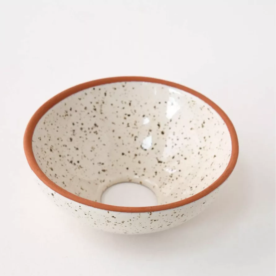 BOBÈCHE EN CÉRAMIQUE BLANC GRAINÉ – PEPIN – ACCESSOIRE FLEURS