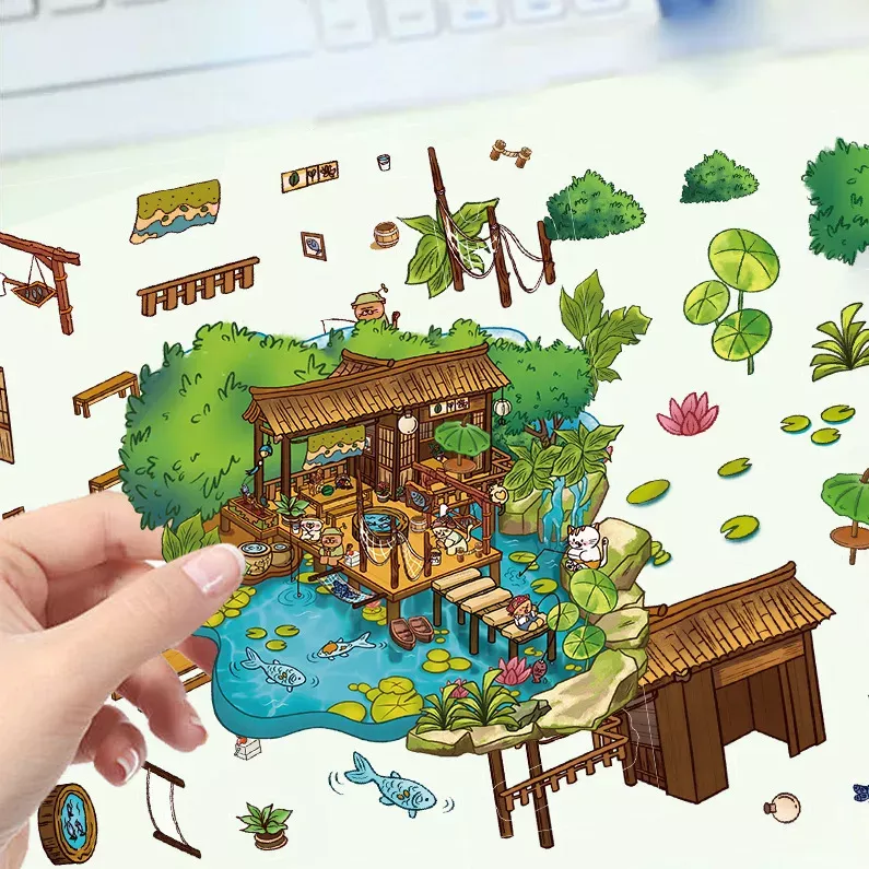 FISHING LODGE – COZY STICKERS – 3D SZENE
