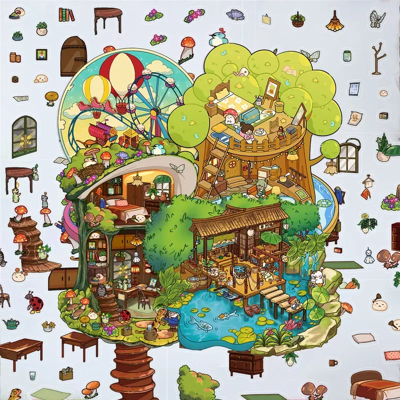 FISHING LODGE – COZY STICKERS – 3D SZENE