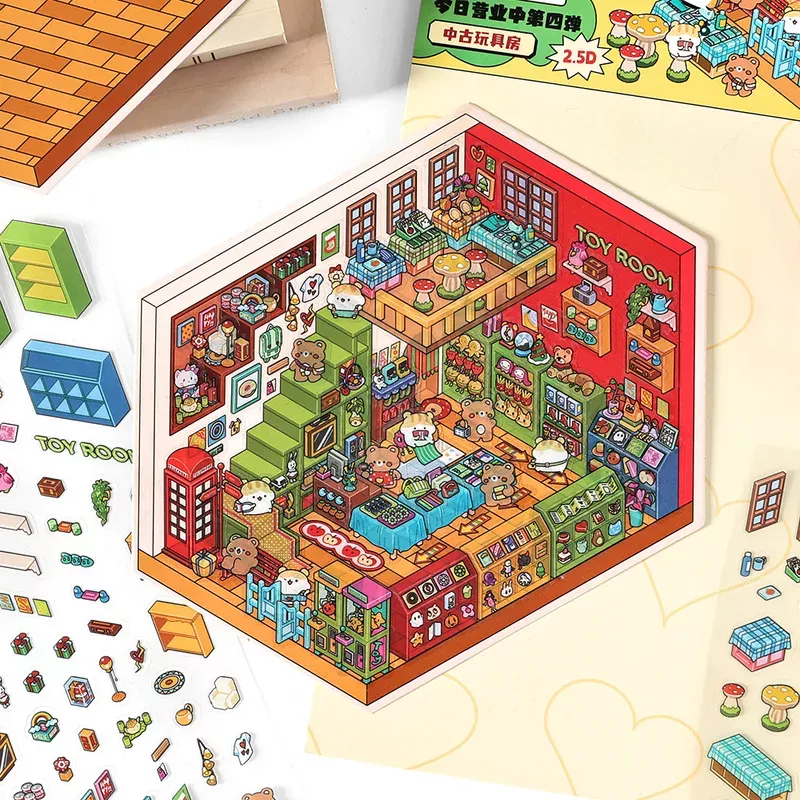 MEDIEVAL TOY STORE – COZY STICKERS – 3D SZENE