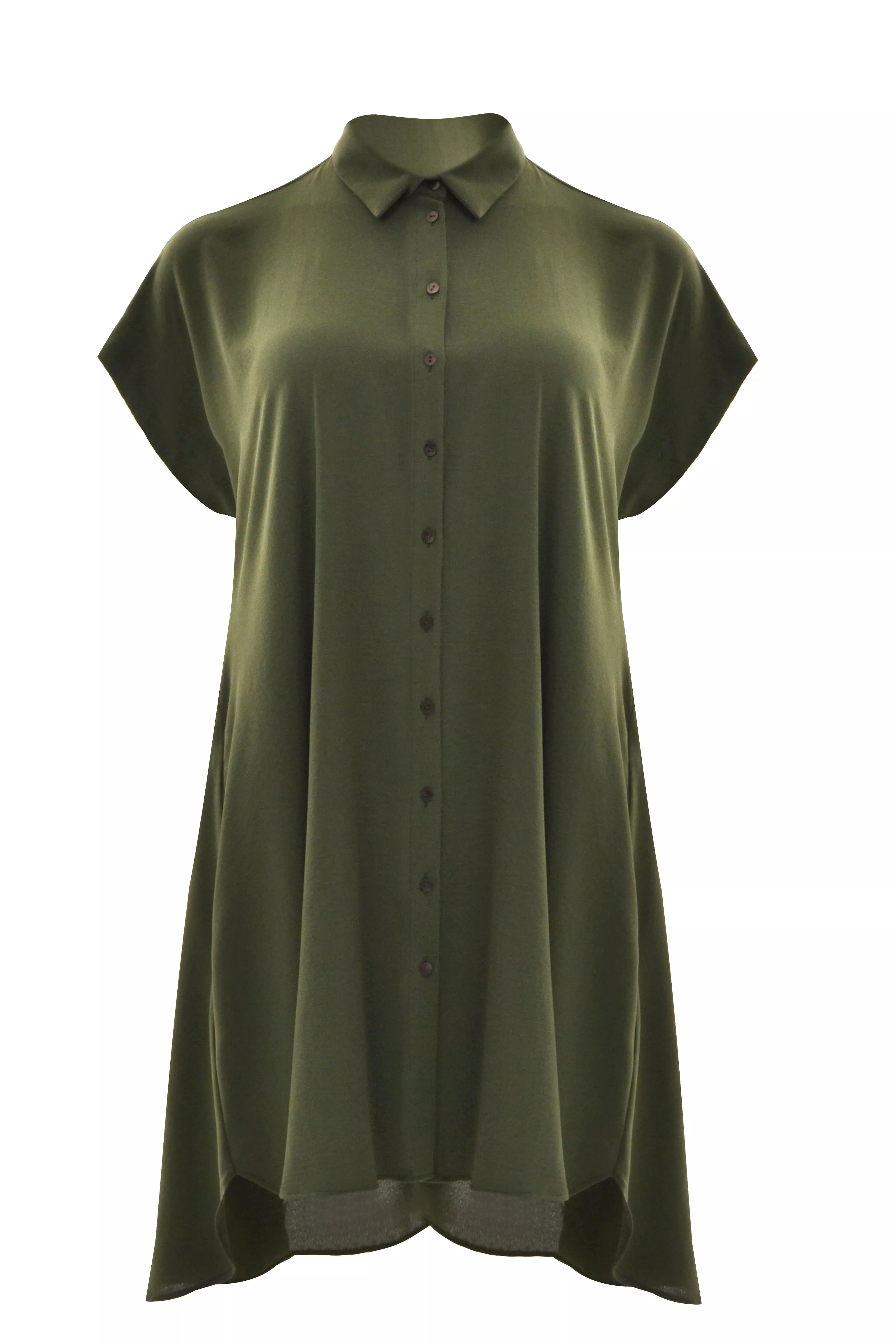 ROBE CHEMISE FLUIDE COUPE ÉVASÉE – MAT FASHION – GRANDE TAILLE 44–54