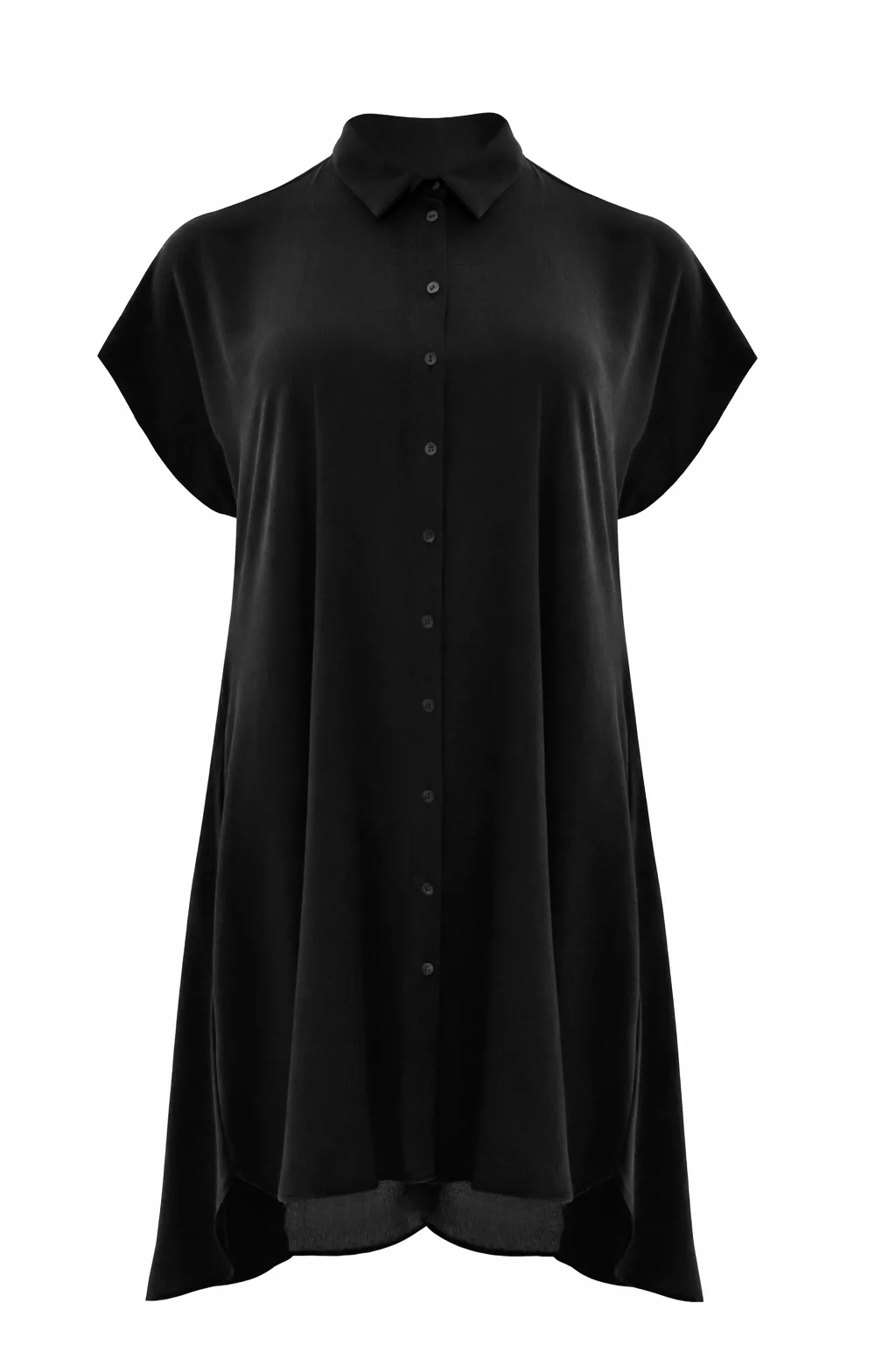 ROBE CHEMISE FLUIDE COUPE ÉVASÉE – MAT FASHION – GRANDE TAILLE 44–54