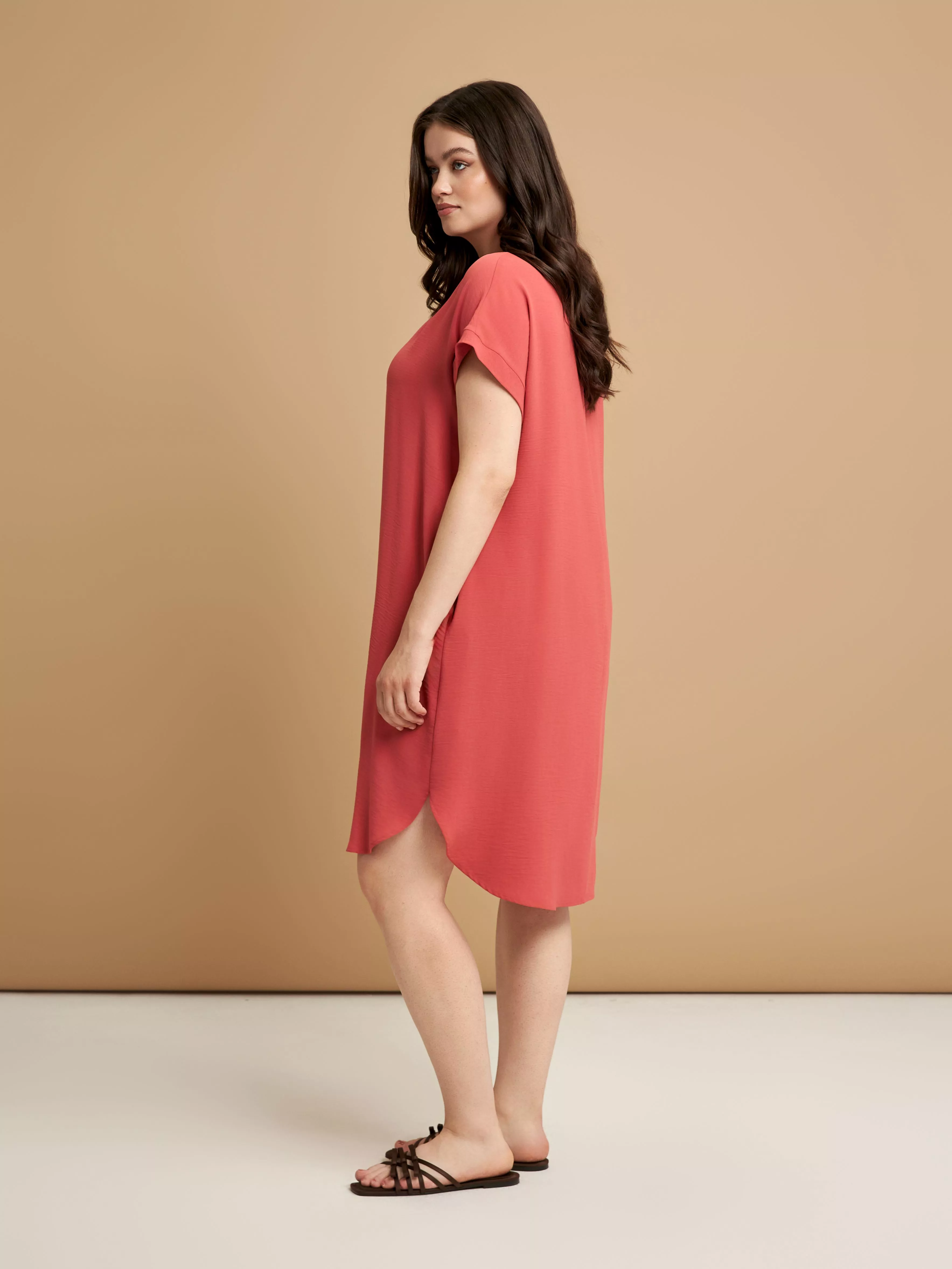 ROBE TUNIQUE FLUIDE COUPE AMPLE – MAT FASHION – GRANDE TAILLE 44–54