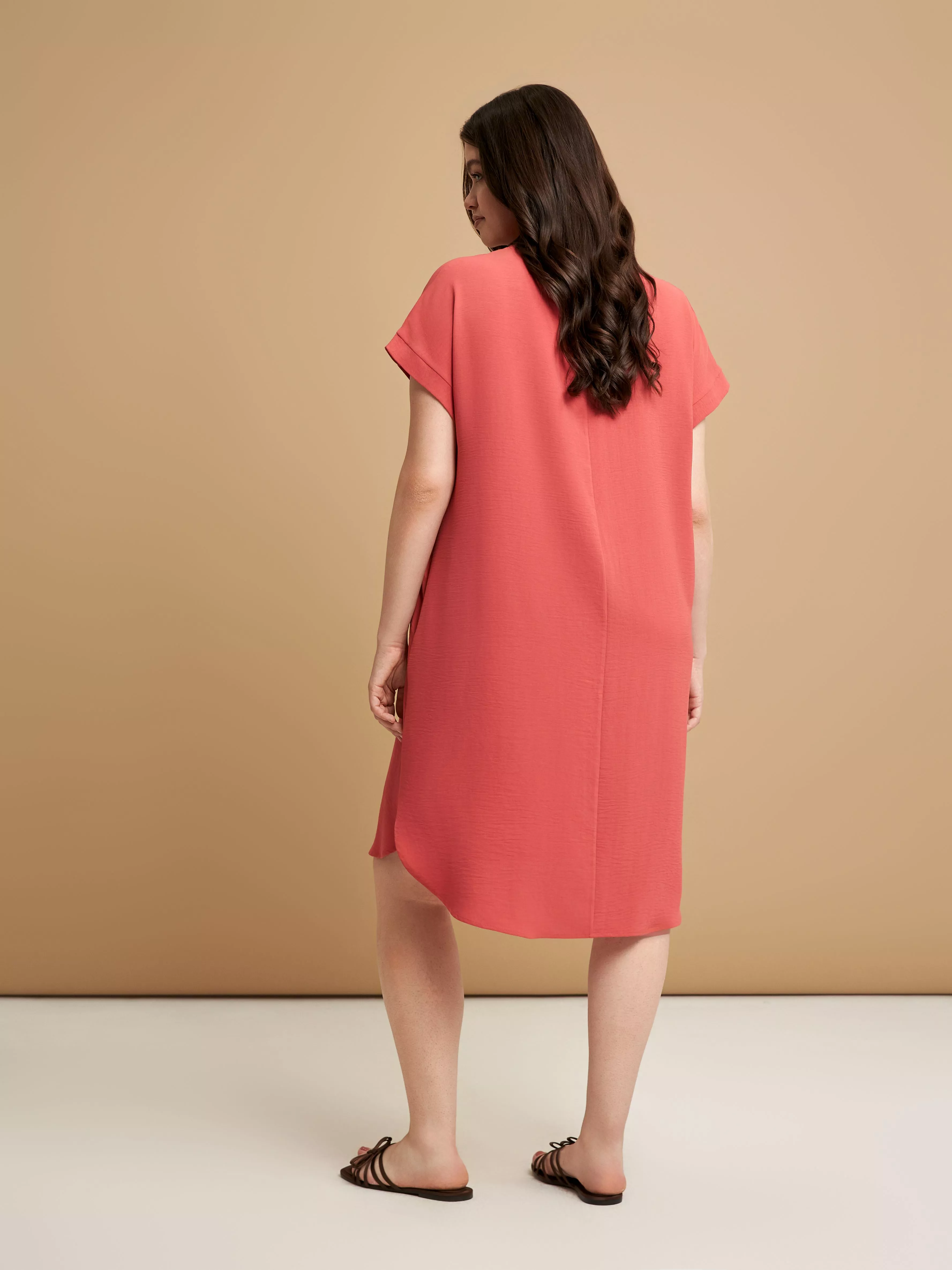 ROBE TUNIQUE FLUIDE COUPE AMPLE – MAT FASHION – GRANDE TAILLE 44–54