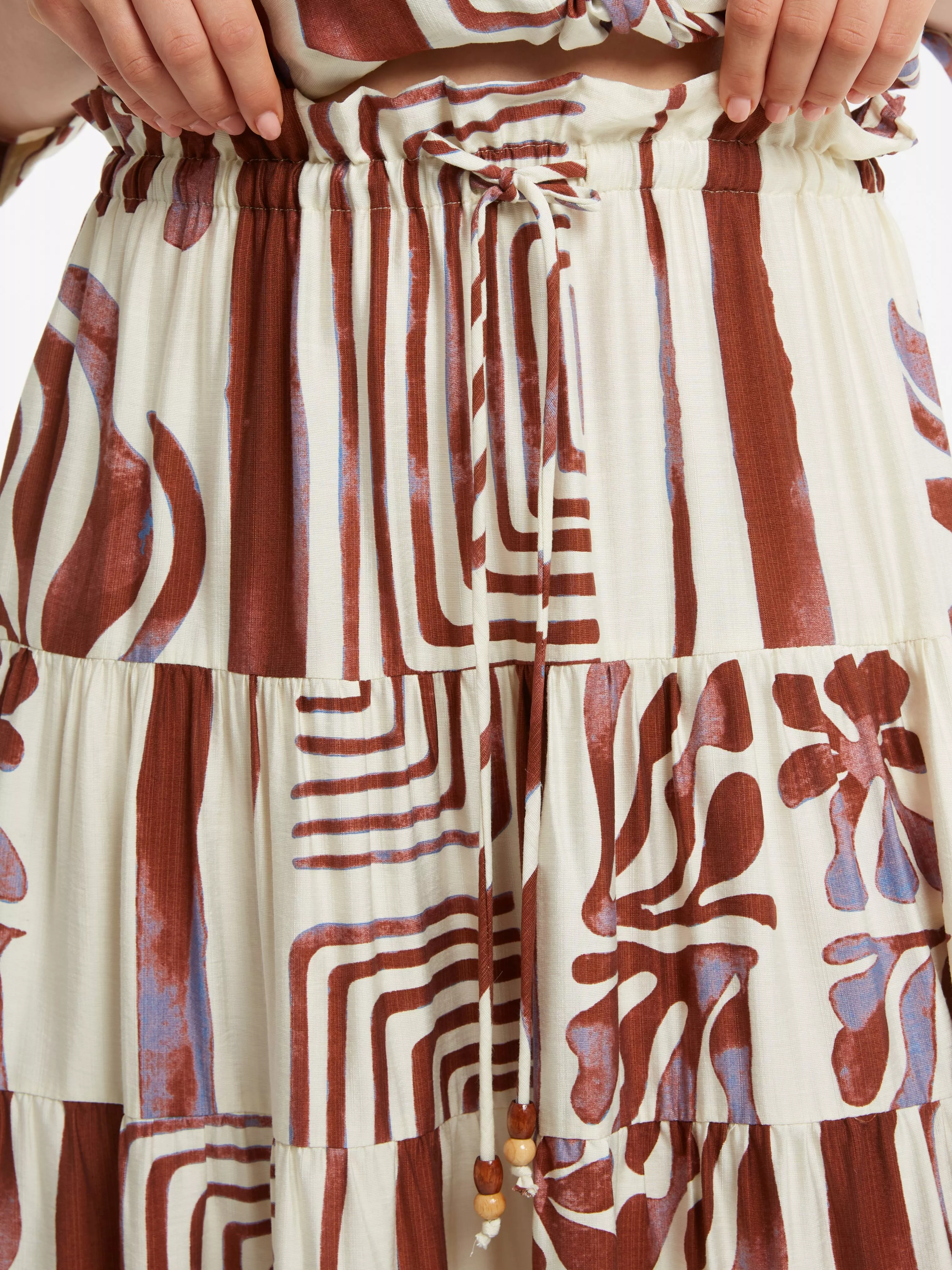 JUPE LONGUE IMPRIMÉE FLUIDE – MAT FASHION – GRANDE TAILLE 42–52