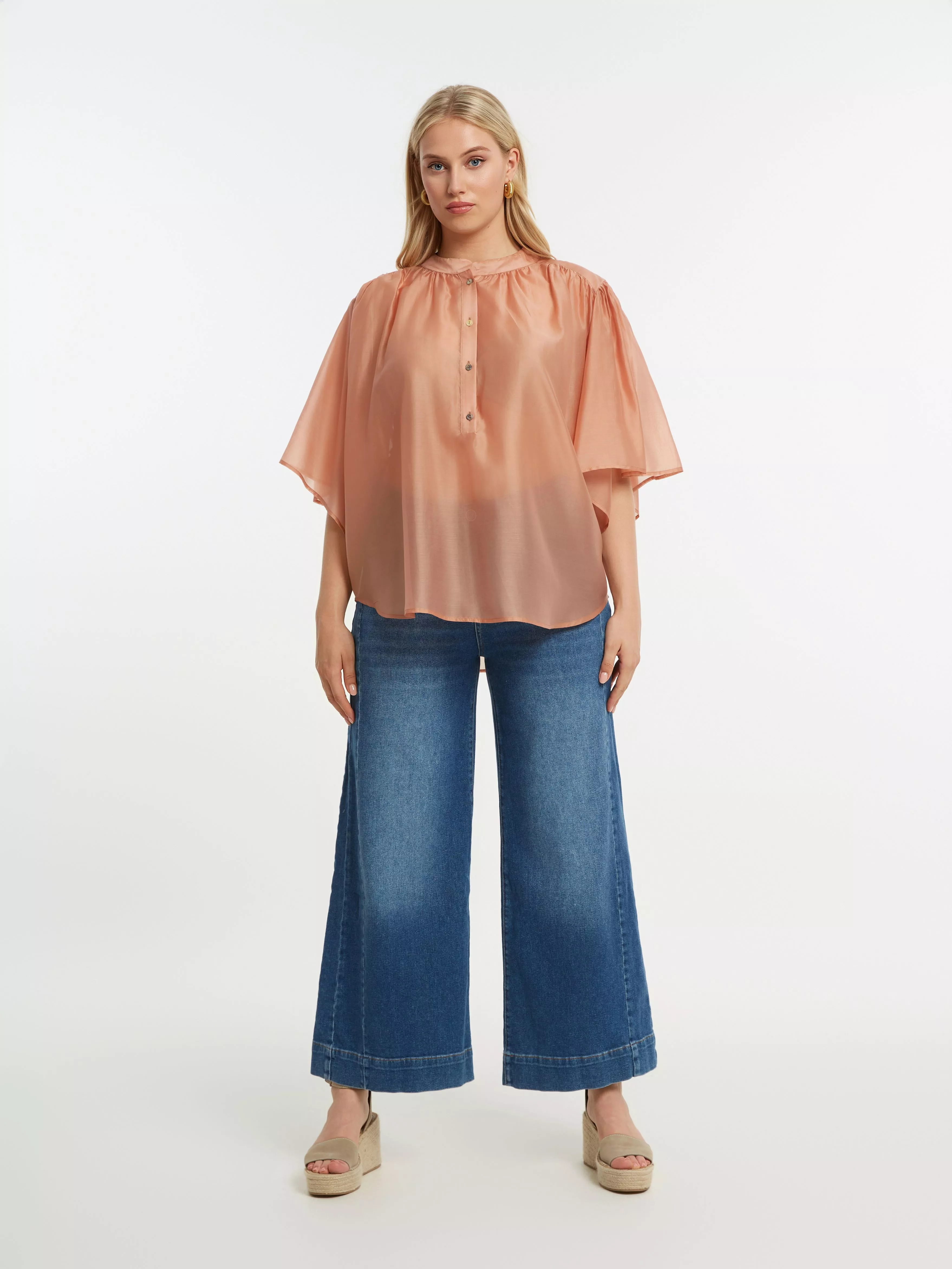 BLOUSE VOLUPTUEUSE PEACH – MAT FASHION – GRANDE TAILLE 44–54