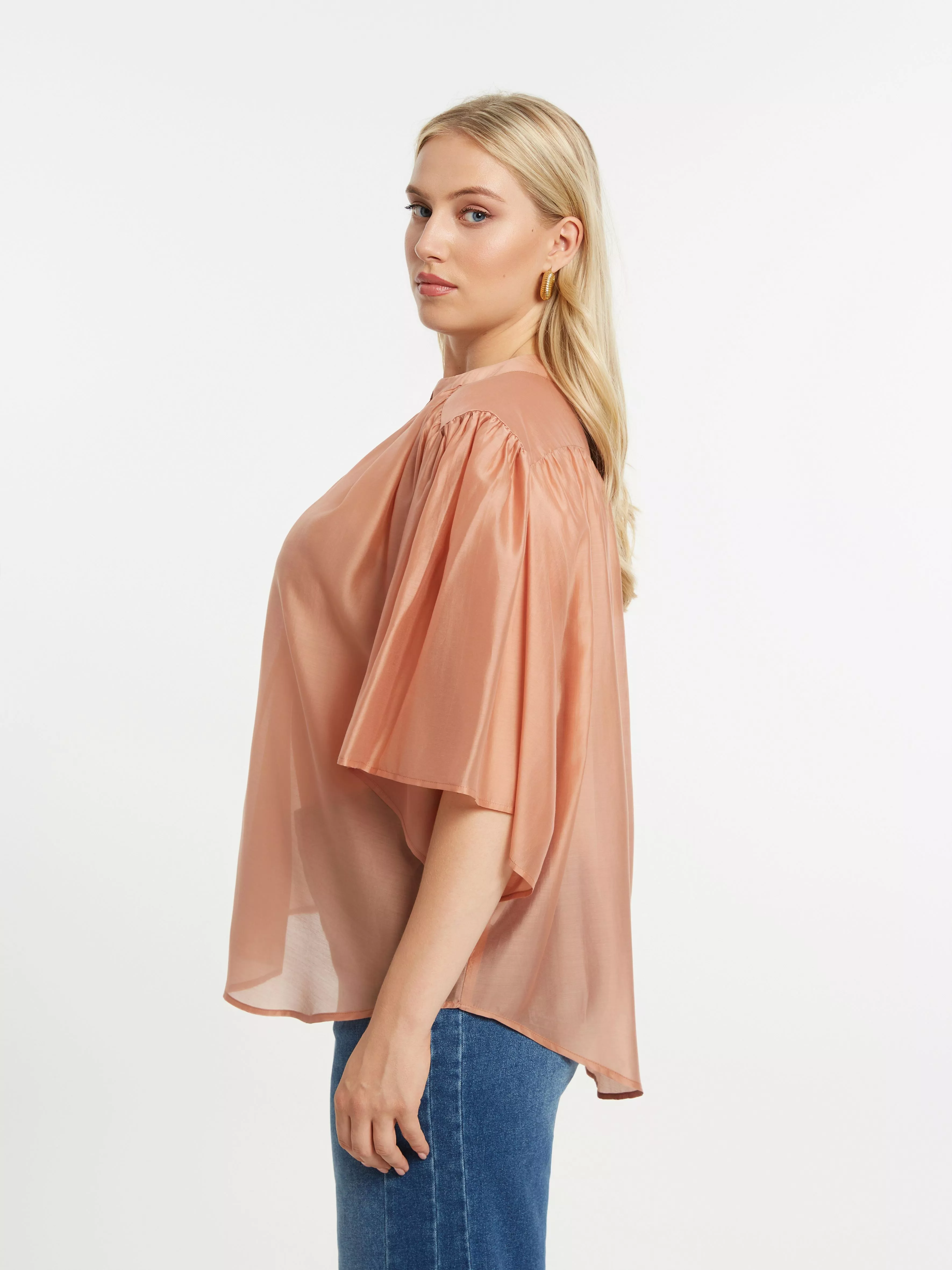BLOUSE VOLUPTUEUSE PEACH – MAT FASHION – GRANDE TAILLE 44–54