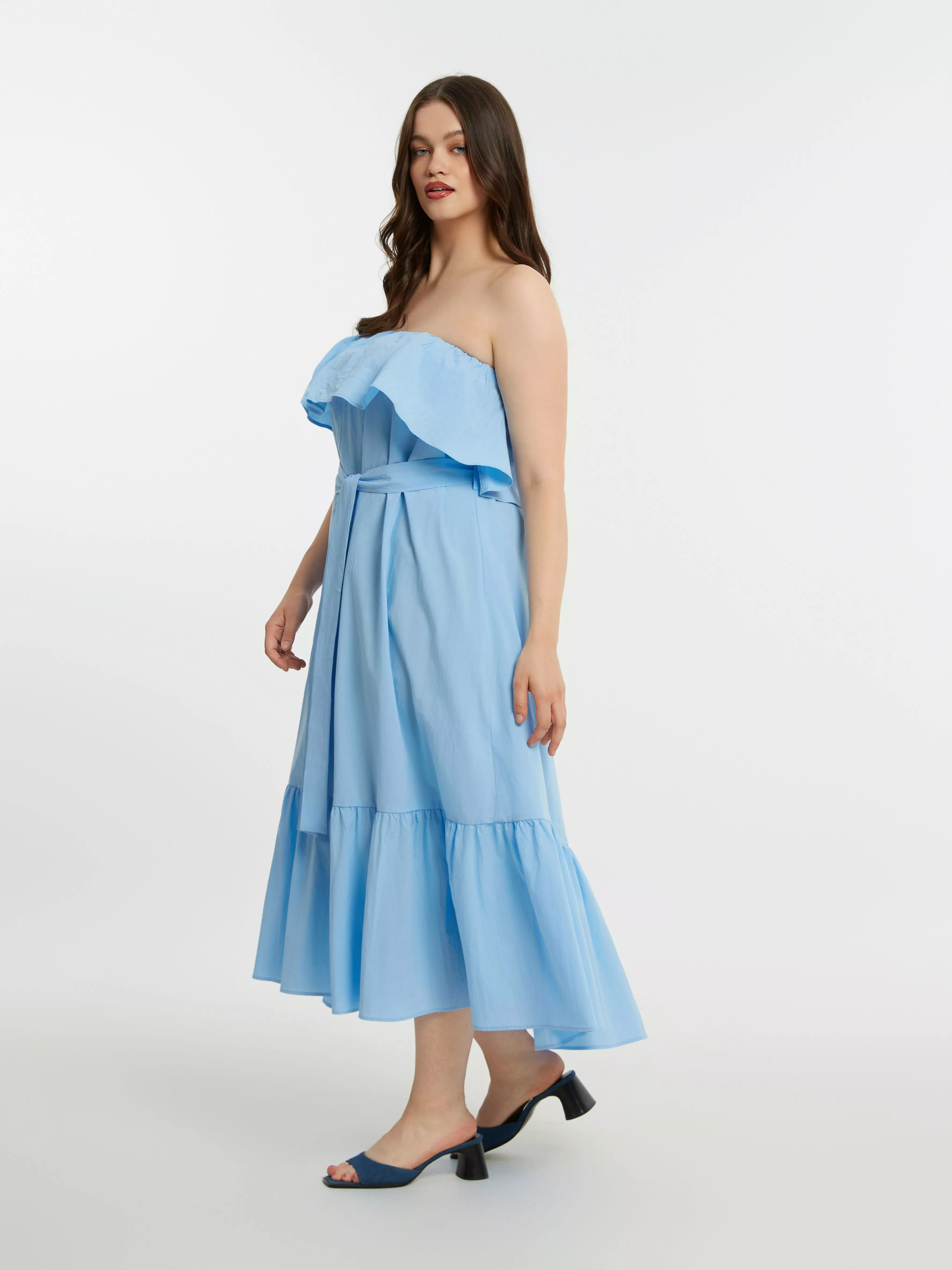 ROBE LONGUE ÉPAULES DÉNUDÉES – MAT FASHION – GRANDE TAILLE 42–52
