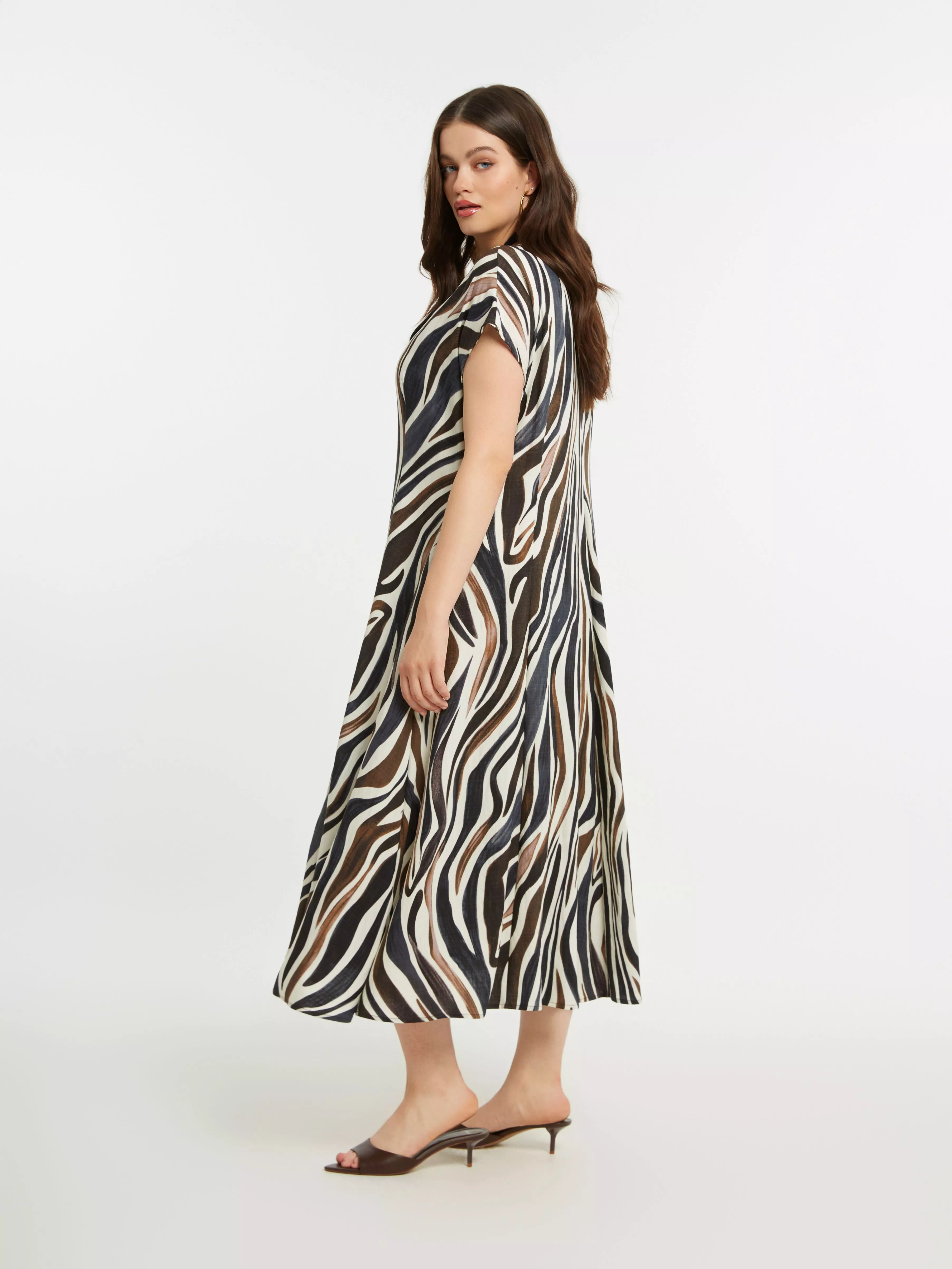 ROBE LONGUE IMPRIMÉ SAFARI – MAT FASHION – GRANDE TAILLE 42–52