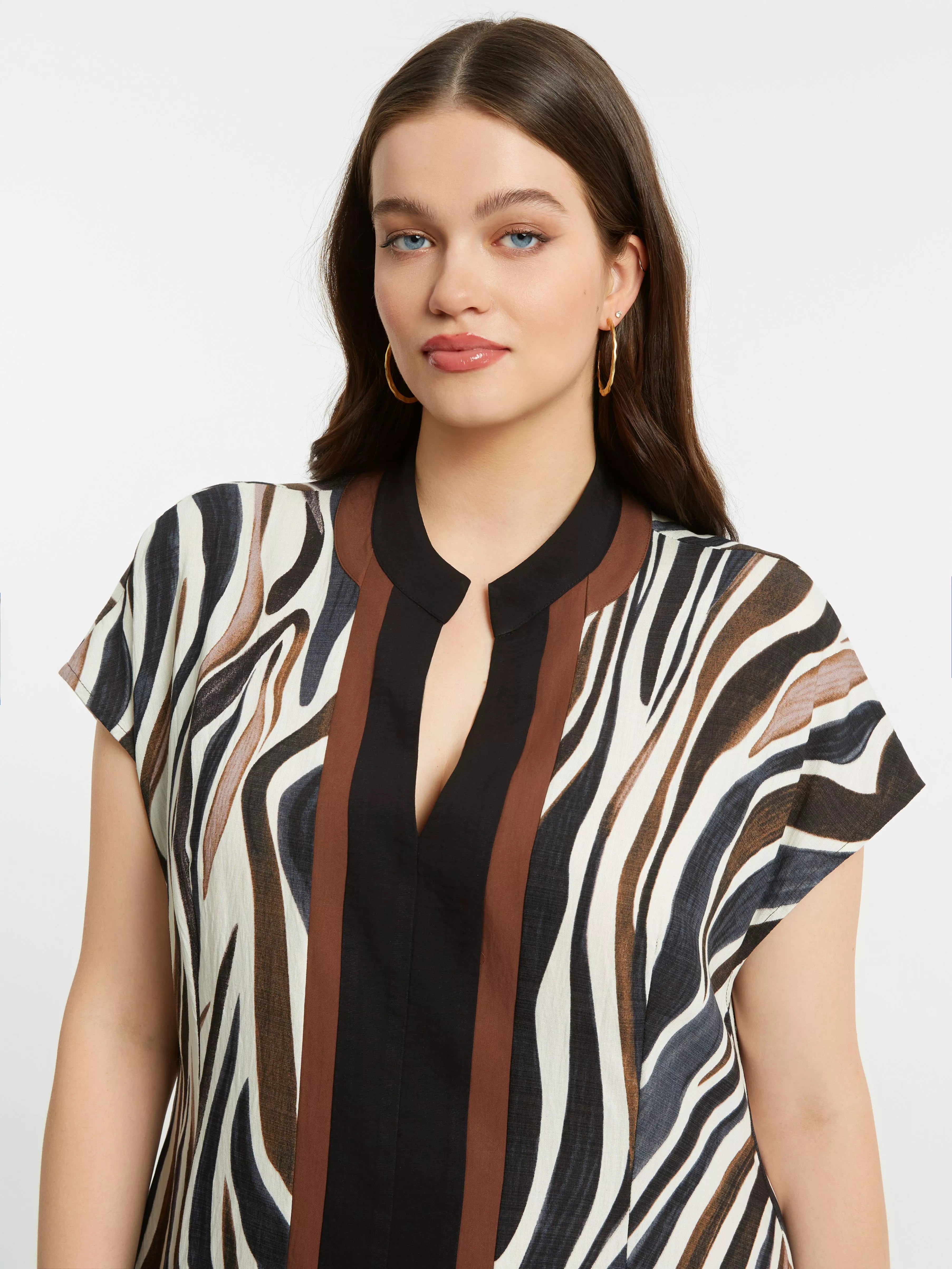 ROBE LONGUE IMPRIMÉ SAFARI – MAT FASHION – GRANDE TAILLE 42–52