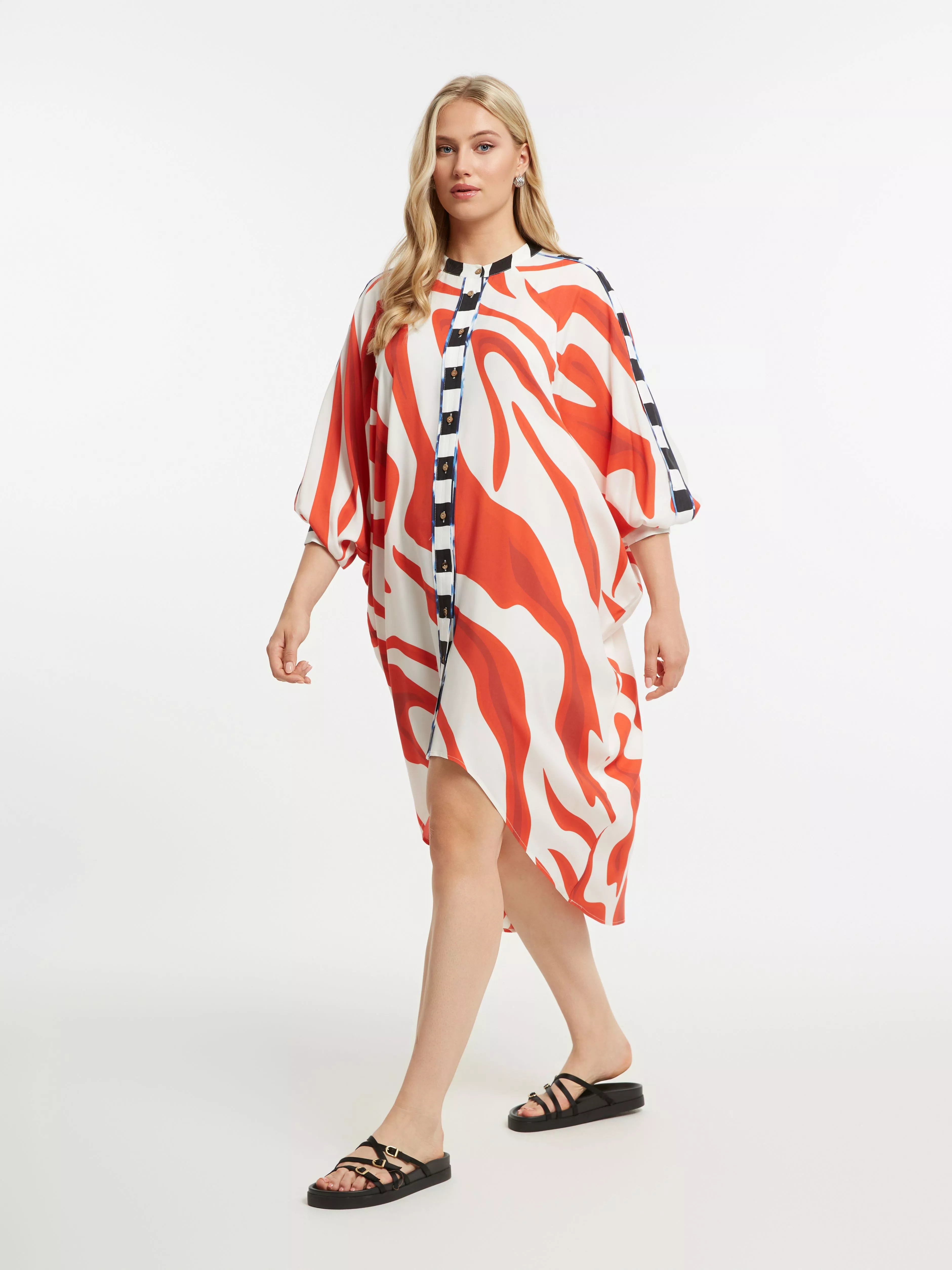 ROBE TUNIQUE OVERSIZE IMPRIMÉE – MAT FASHION – GRANDE TAILLE 44–54