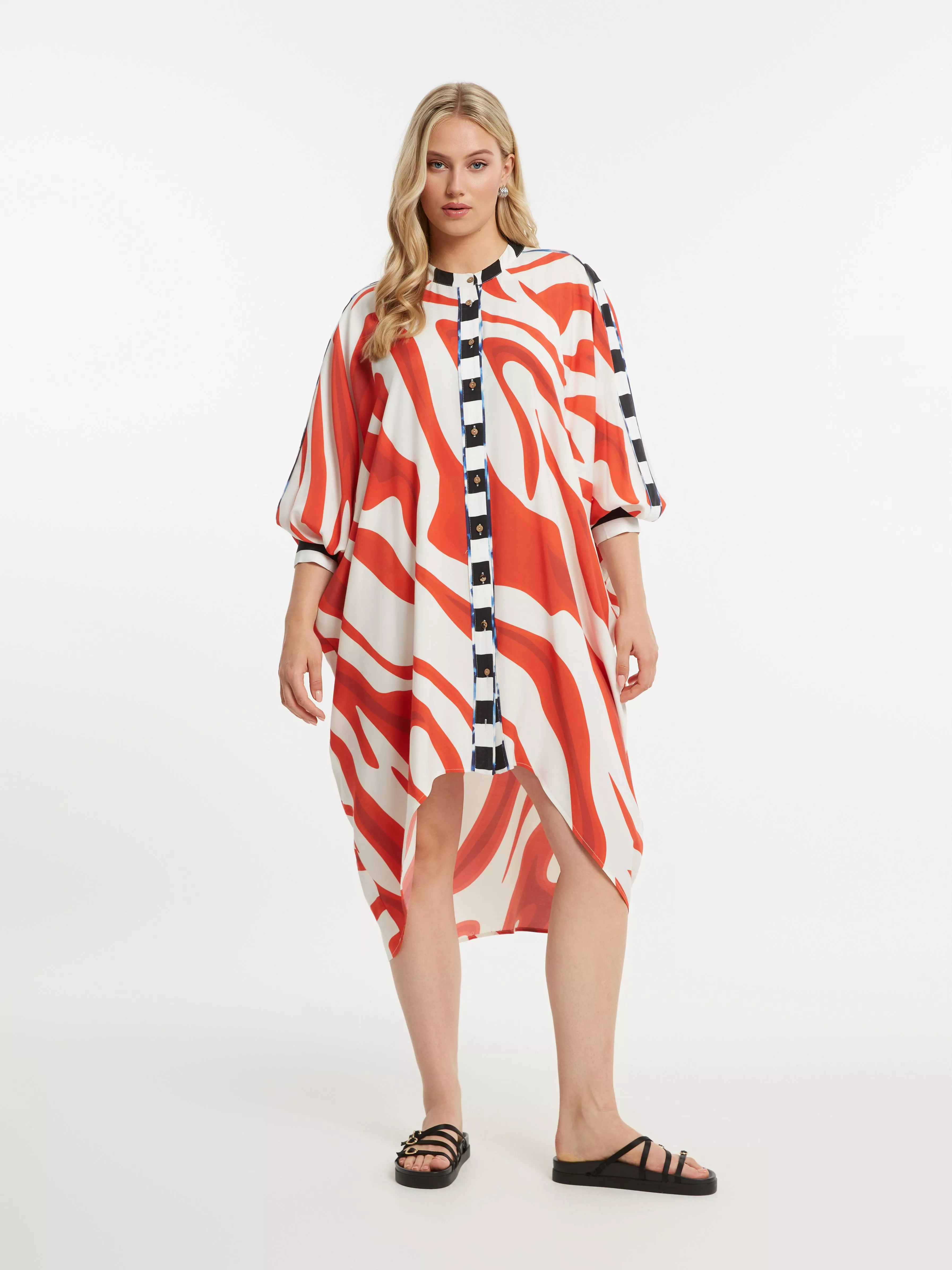 ROBE TUNIQUE OVERSIZE IMPRIMÉE – MAT FASHION – GRANDE TAILLE 44–54