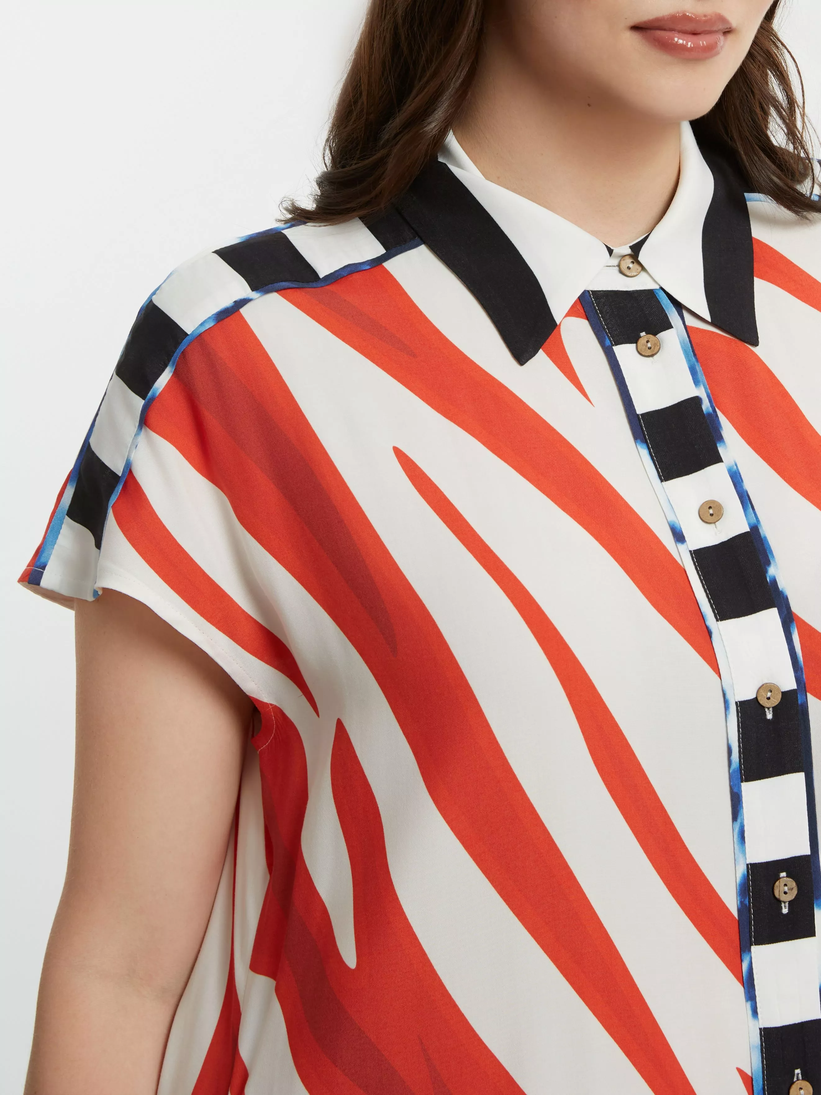 ROBE CHEMISE IMPRIMÉE FLUIDE – MAT FASHION – GRANDE TAILLE 44–54