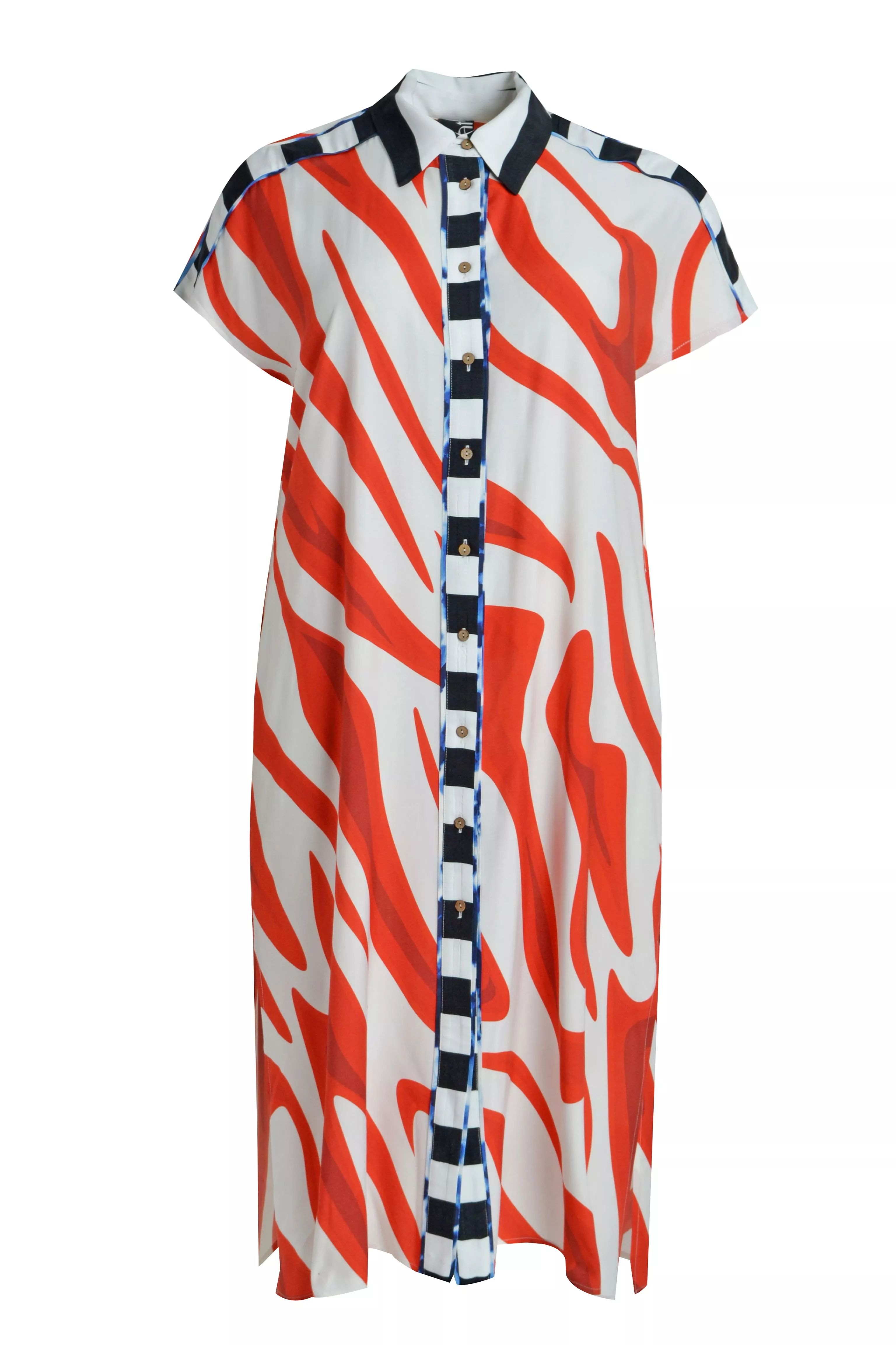 ROBE CHEMISE IMPRIMÉE FLUIDE – MAT FASHION – GRANDE TAILLE 44–54