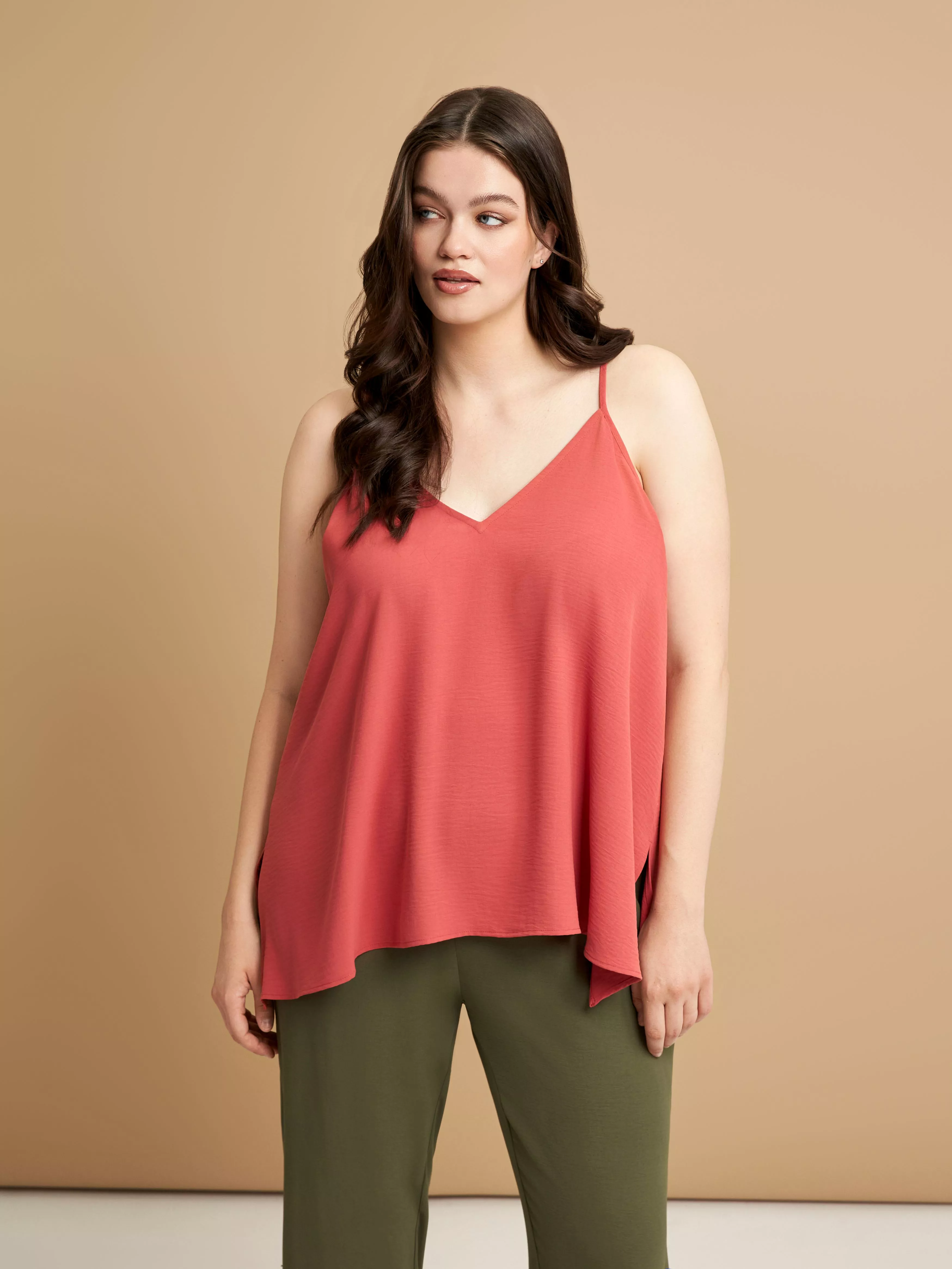 TOP À BRETELLES FLUIDE – MAT FASHION – GRANDE TAILLE 44–54
