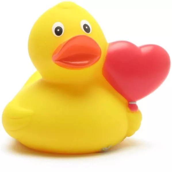 ENTE MIT HERZBALLON – GESCHENKIDEE