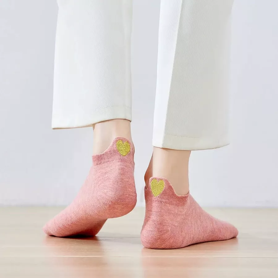 SOQUETTES LANGUETTE CŒUR DORÉ – TITES CHAUSSETTES