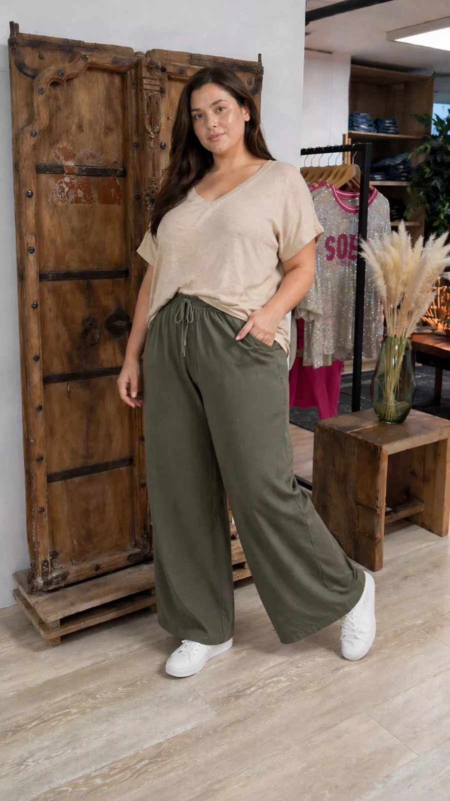 PANTALON COTON CALYPSO – NINA CARTER – GRANDE TAILLE 42–48