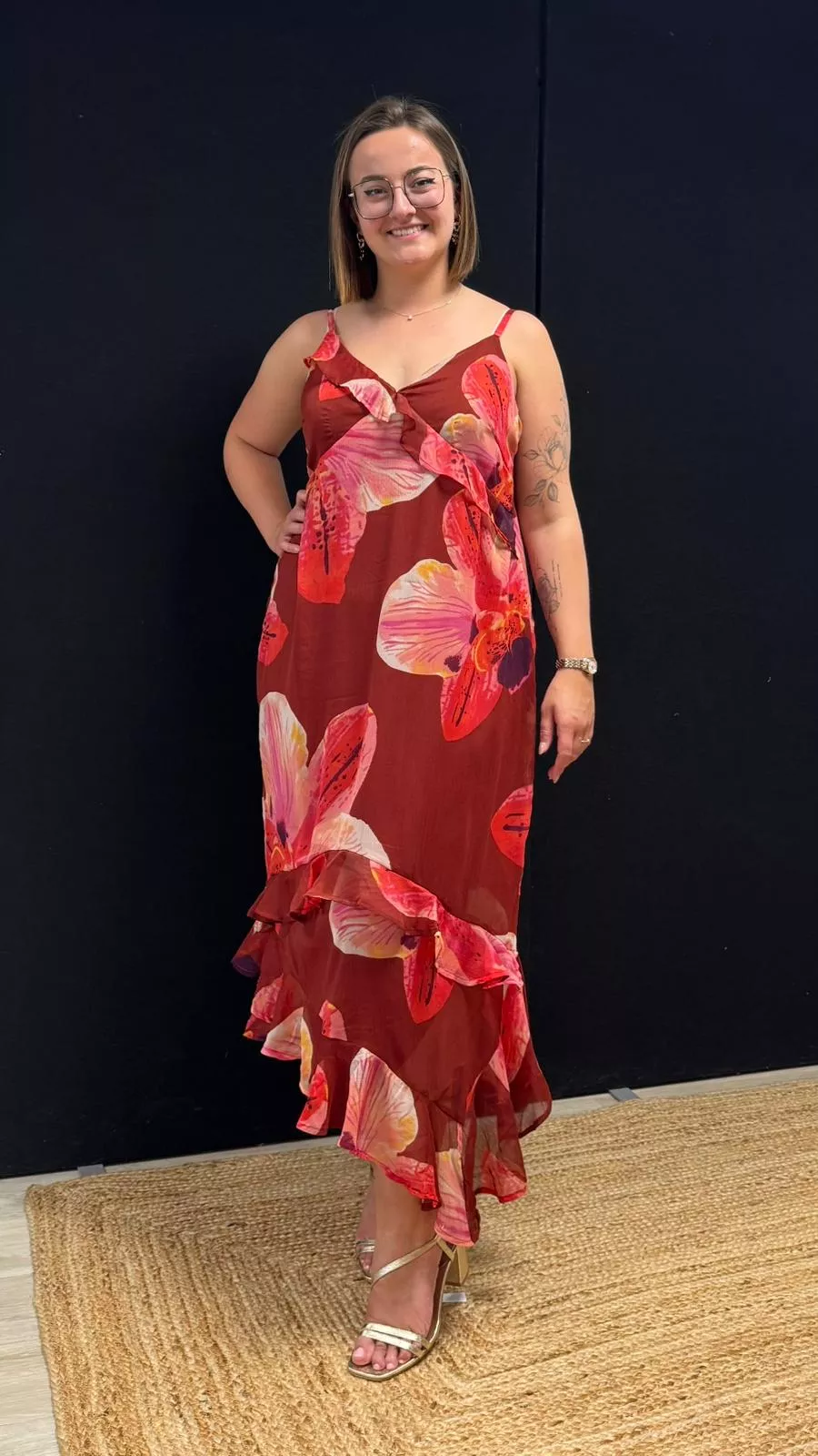 ROBE FLORA – ONLY CARMAKOMA – GRANDE TAILLE 42–54