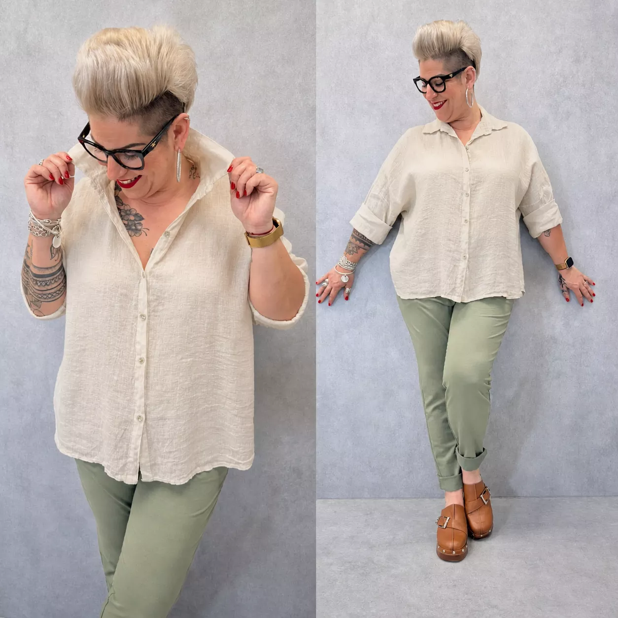 BLOUSE LIN – C MÉLODIE – GRANDE TAILLE 46–50